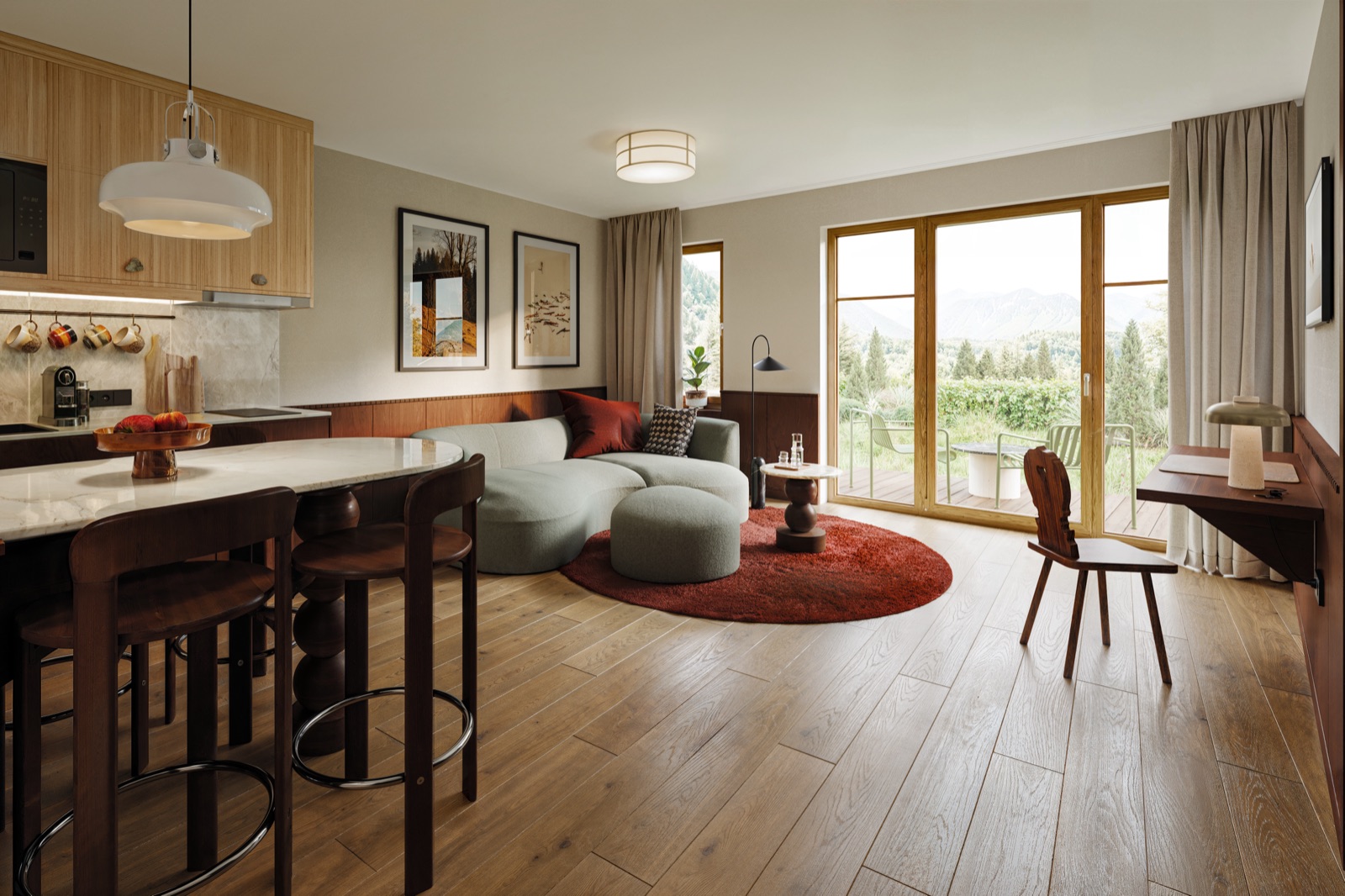 Garden apartment salon