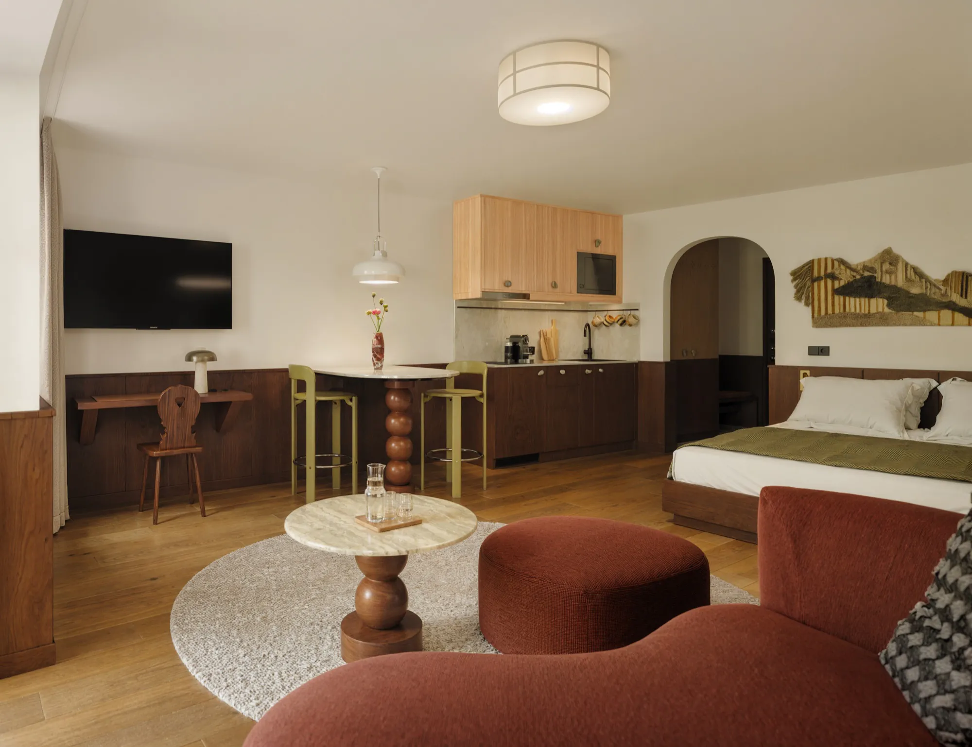 Studio apartment interior